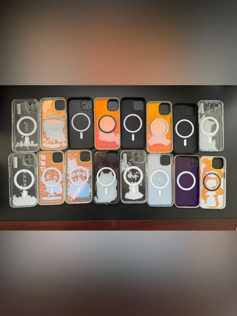 Lot of 16 MagSafe Compatible iPhone 13/14 Cases Cat Kitty Cute Rainbow Puppy